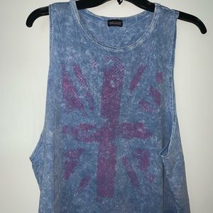 Blue muscle tee